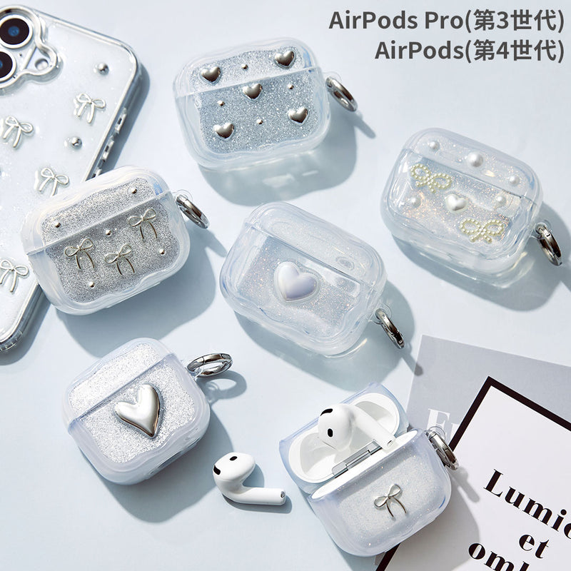 【限定保証あり】Apple AirPods Pro第3世代+ケース付き AirPods Pro(第3世代)/AirPods(第4世代)専用]PHONEAR なみ型 AirPodsケース
