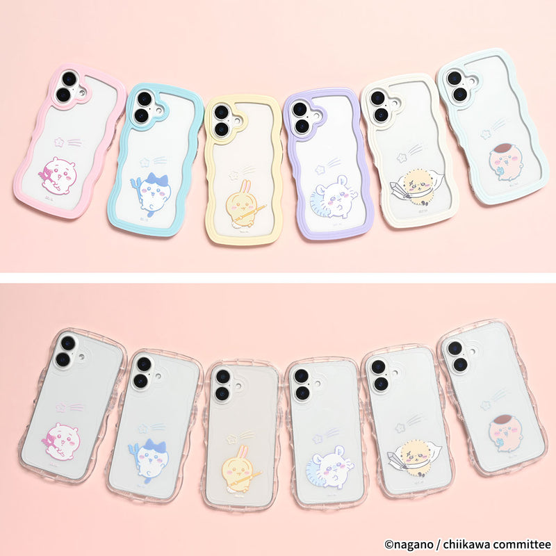 ちいかわ ハチワレ うさぎ モモンガ ラッコ くりまんじゅう うねうねケース【iPhone 16/16 Pro/16 Plus/16 Pro Max/15/14/13専用】
