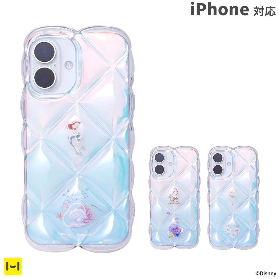 [iPhone16/15/14/13専用]ディズニーキャラクター クリアキルティングケース