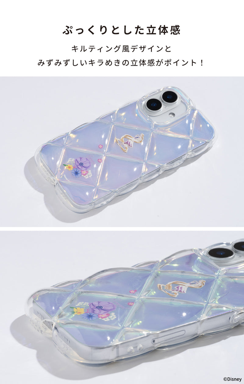 [iPhone16/15/14/13専用]ディズニーキャラクター クリアキルティングケース