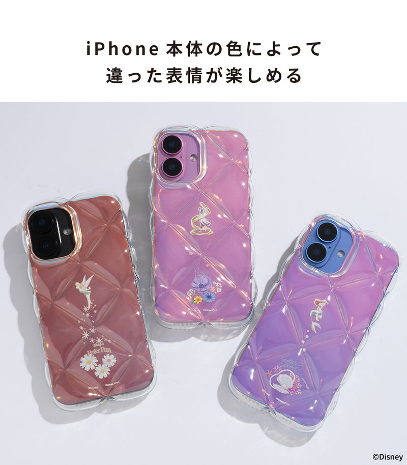 [iPhone16/15/14/13専用]ディズニーキャラクター クリアキルティングケース