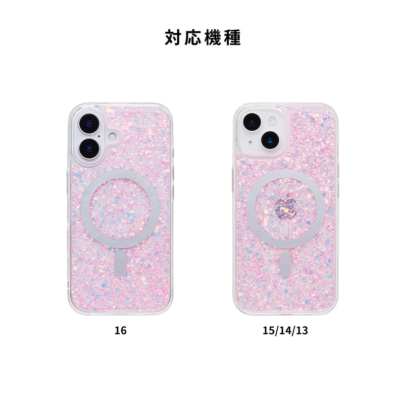 [iPhone 16/15/14/13専用]PHONEAR twinkle Magsafe対応 グリッターiPhoneケース
