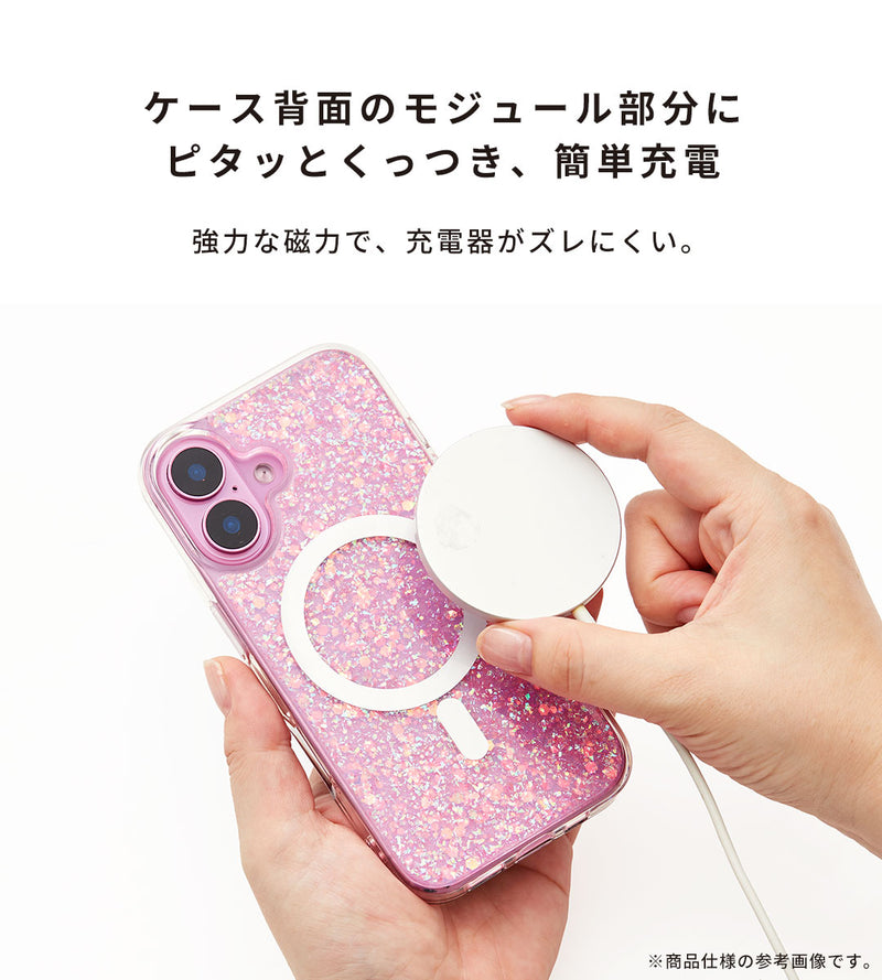 [iPhone 16/15/14/13専用]PHONEAR twinkle Magsafe対応 グリッターiPhoneケース