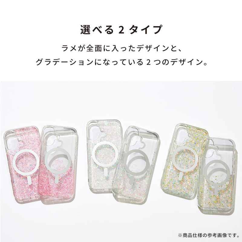 [iPhone 16/15/14/13専用]PHONEAR twinkle Magsafe対応 グリッターiPhoneケース