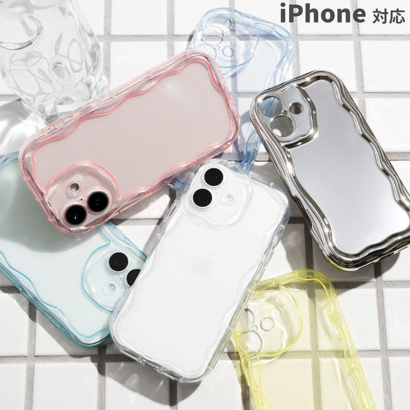 iPhone 17/17 Pro/16/15専用]PHONEAR ウェーブスタイルスマホケース