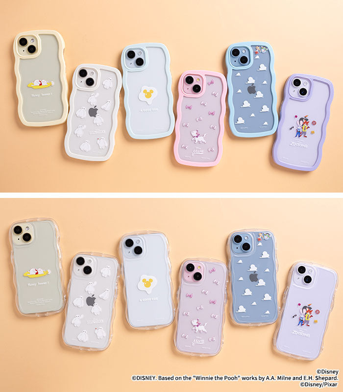 [iPhone 17/17 Pro/ 16/15/14/13専用]ディズニー&ピクサーキャラクター うねうねケース