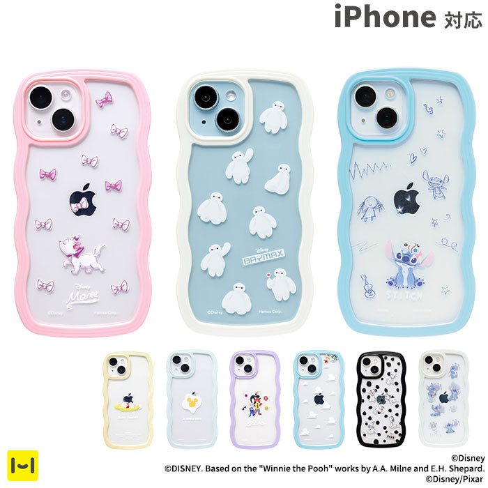 【iPhone 17/17 Pro/ 16/15/14/13専用】ディズニー&ピクサーキャラクター うねうねケース