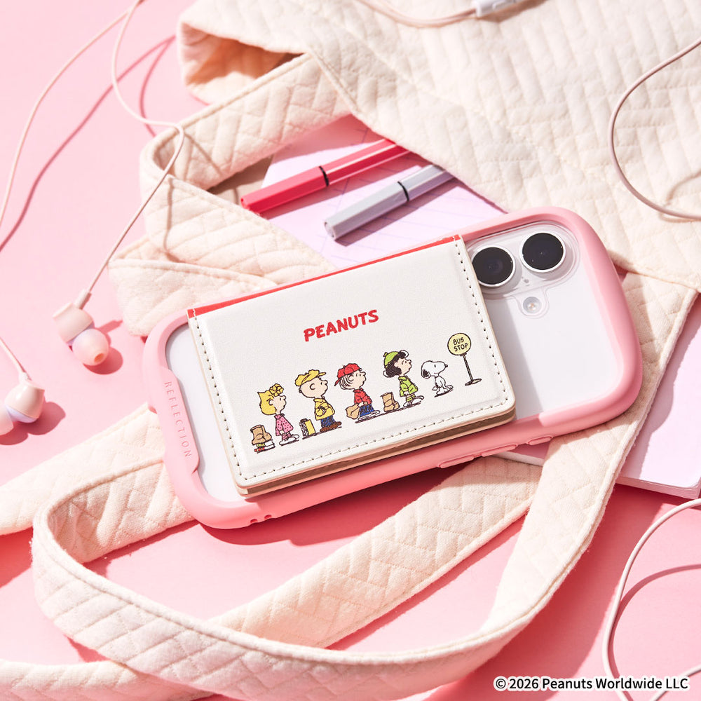Satechi　スヌーピー（Snoopy）　マグネット式財布スタンド　アップル PEANUTS/ピーナッツ BookType MagSafe対応カードウォレット