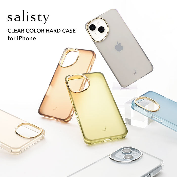 【iPhone 17/17 Pro/16/16 Pro/16e/15/15 Pro/14/14 Pro/13/13 Pro/13 mini/12/12 Pro/12 mini専用】salisty(サリスティ)クリアカラー耐衝撃ハードケース