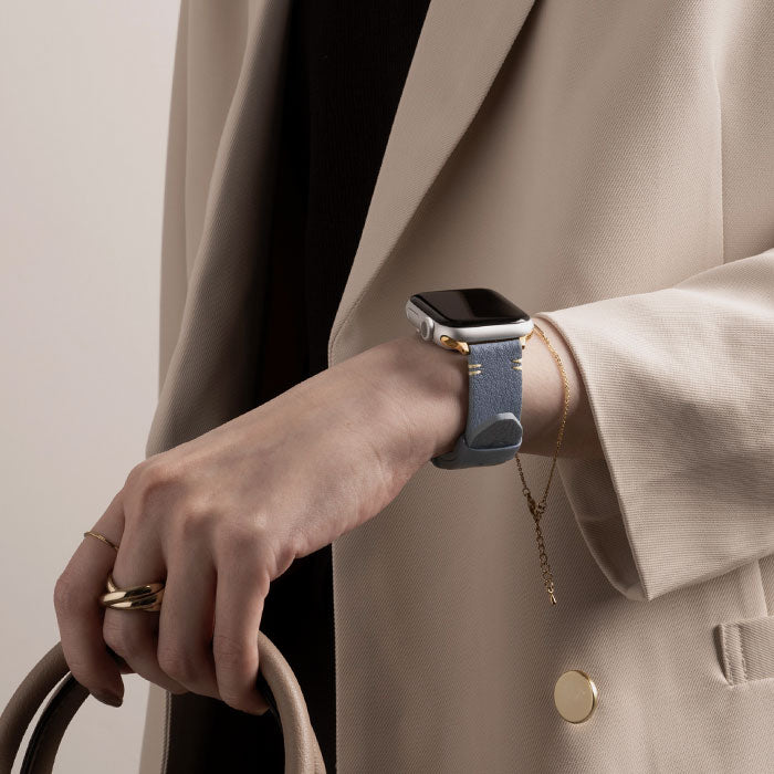 【Apple Watch Series 11/10/9/SE(第3/2/1世代)/8/7/6/5/4(40-42mm)/3/2/1(38mm)専用】salisty noble レザーバンド