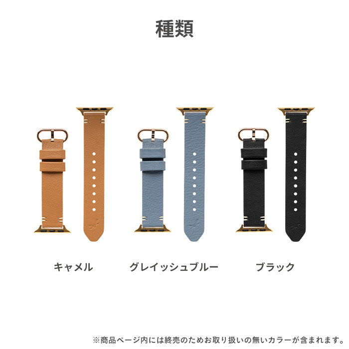 【Apple Watch Series 11/10/9/SE(第3/2/1世代)/8/7/6/5/4(40-42mm)/3/2/1(38mm)専用】salisty noble レザーバンド
