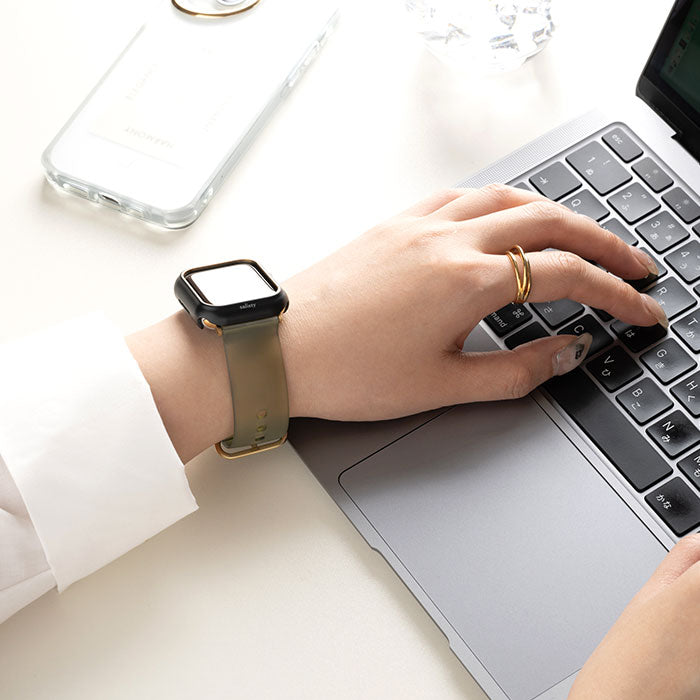 【Apple Watch Series 11/10/9/SE(第3/2/1世代)/8/7/6/5/4(40-42mm)/3/2/1(38mm)専用】salisty(サリスティ)クリアカラーバンド