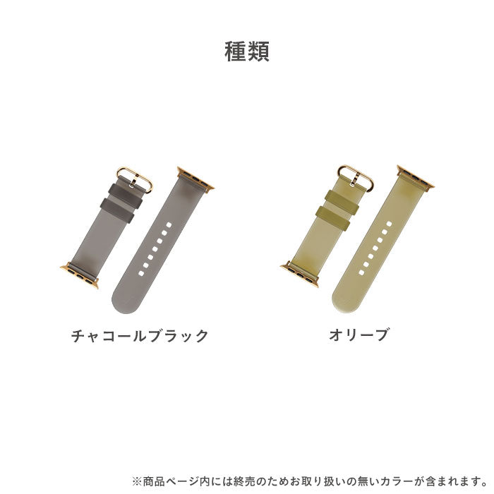 【Apple Watch Series 11/10/9/SE(第3/2/1世代)/8/7/6/5/4(40-42mm)/3/2/1(38mm)専用】salisty(サリスティ)クリアカラーバンド