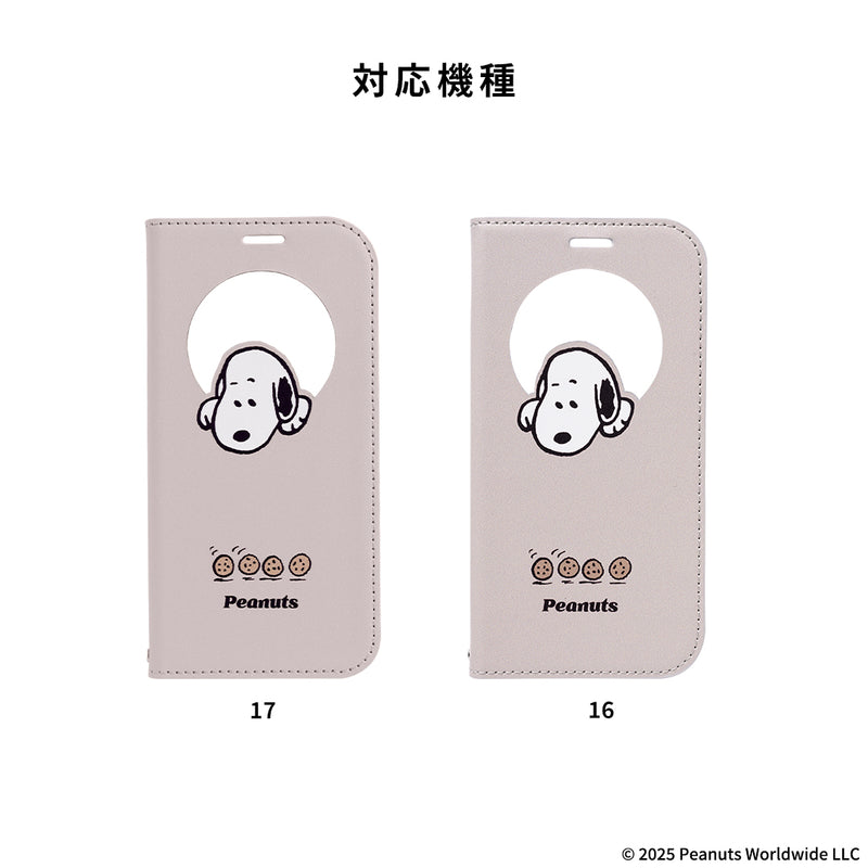 [iPhone 17/16専用]PEANUTS/ピーナッツ CERTA フリップ窓付きダイアリーケース