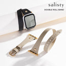 [Apple Watch Series 10/9/SE(第2/1世代)/8/7/6/5/4(40-42mm)/3/2/1(38mm)専用]salisty 二重巻きバンド