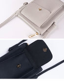 [各種スマートフォン対応]フラップスタイルポケット付スマホショルダーポーチ