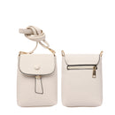 【新】クルミボタンフラップスマホショルダーポーチ(グレージュ)