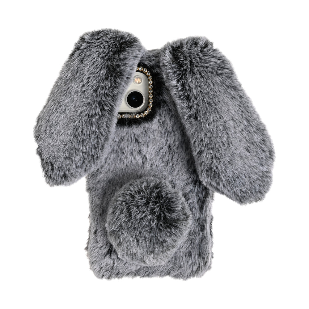 新品ミンクファースマホケース iPhone 16/15/14/13専用]ファースマホケース(ラビット)