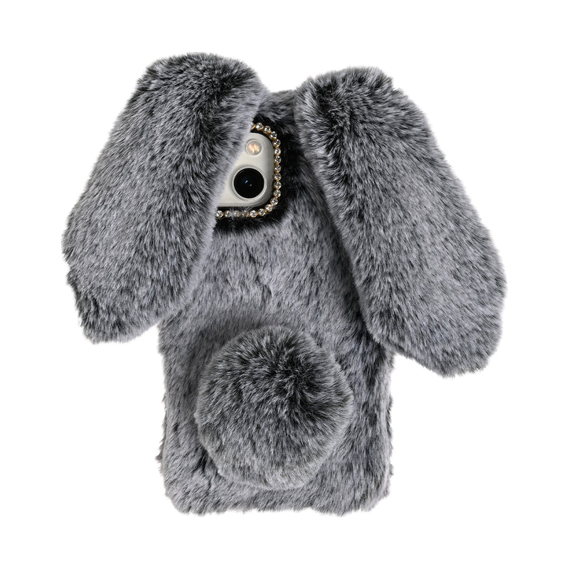 [iPhone 16/15/14/13専用]ファースマホケース(ラビット)