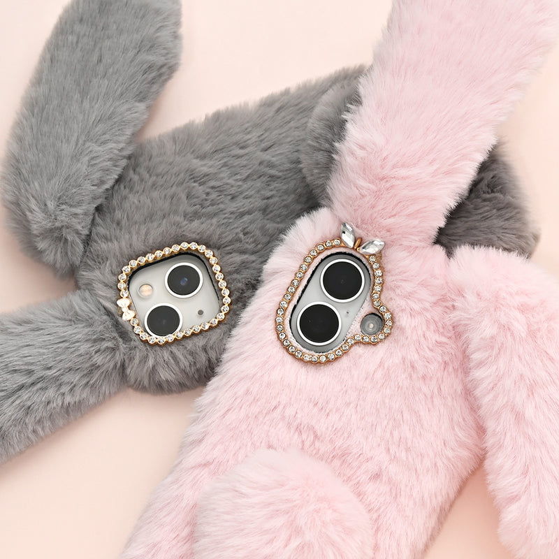 [iPhone 16/15/14/13専用]ファースマホケース(ラビット)