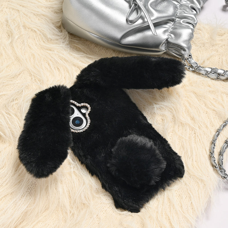 [iPhone 16/15/14/13専用]ファースマホケース(ラビット)