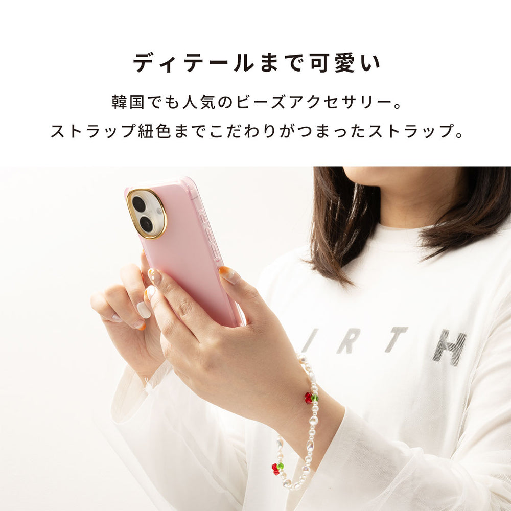 スマホアクセサリー aim tokitam ビーズストラップ