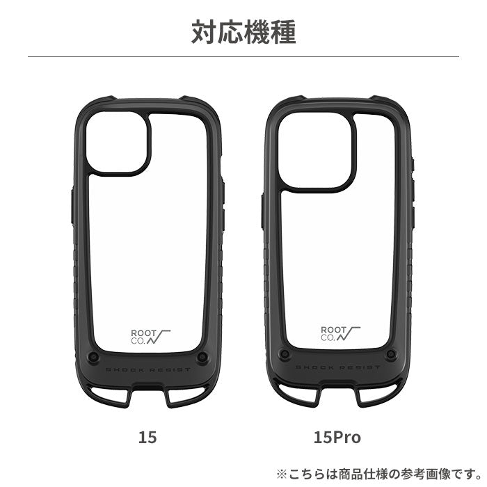 [iPhone 15/15 Pro専用]ROOT CO. GRAVITY Shock Resist Case +Hold.