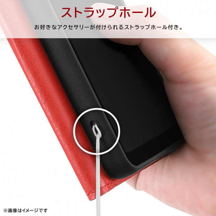 [Xperia 1 V専用]ray-out レイ・アウト 手帳型ケース シンプル マグネット(レッド)