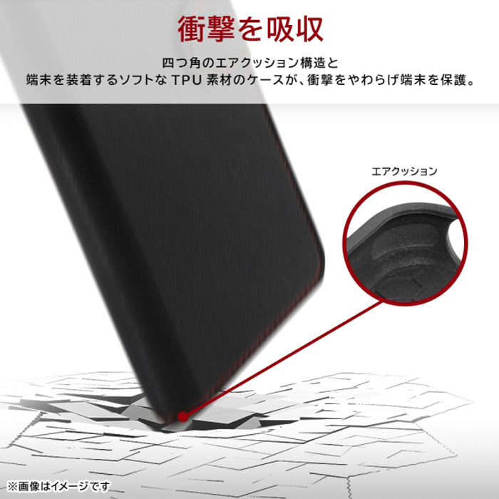[Xperia 10 V専用]ray-out レイ・アウト 手帳型ケース シンプル マグネット(レッド)