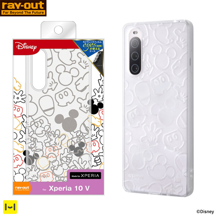 [Xperia 10 V専用]]ray-out レイ・アウト ディズニー TPUソフトケース(キラキラ/ミッキー)