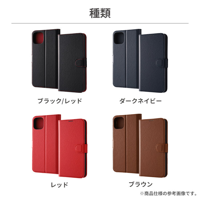 [iPhone 15 Plus専用]ray-out レイ・アウト 手帳型ケース シンプル マグネット