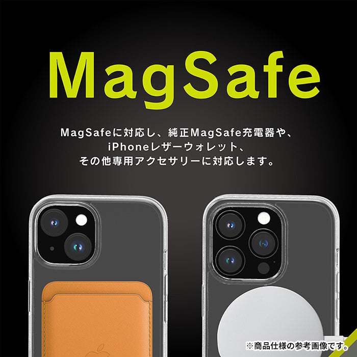 [iPhone 15専用]Simplism シンプリズム [Turtle]MagSafe対応 ハイブリッドケース(クリア/ホワイト)