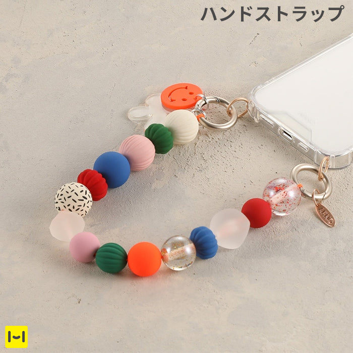 ARNO アルノ Beads ハンドストラップ(Colorful Smile)