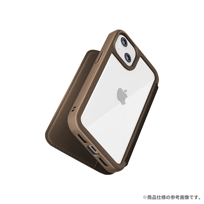 iPhone 15/15 Pro専用]Premium Style ガラスフリップケース