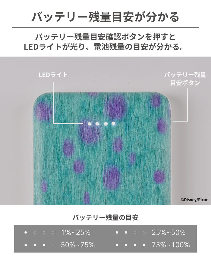 ディズニーキャラクター モバイル充電器5000mAh