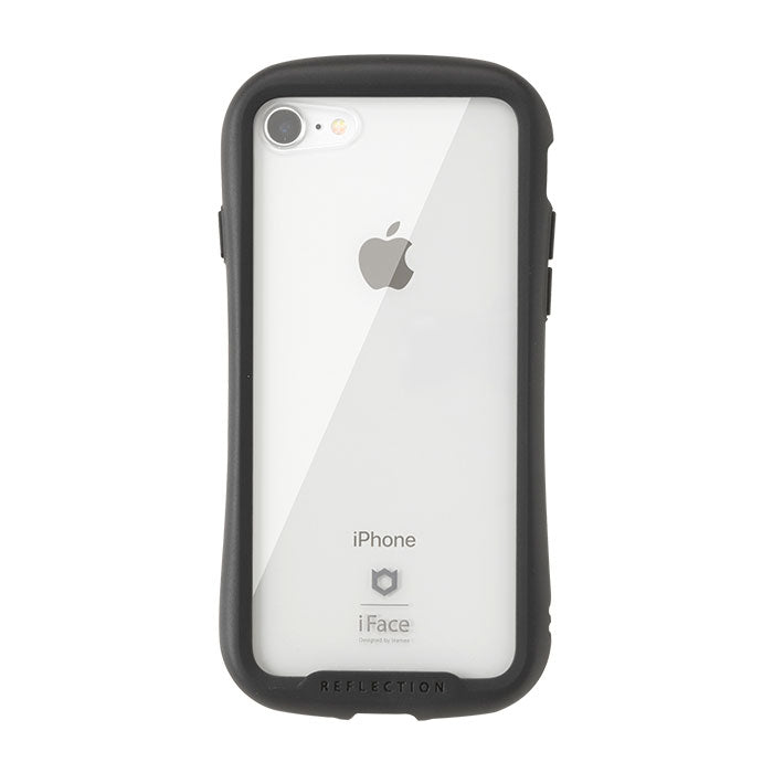 iFace Reflection 強化ガラス 透明 iphone クリアケース iphone se ケース iphone8 ブラック