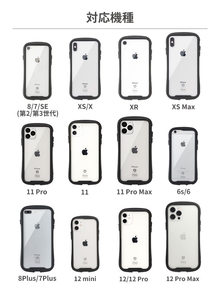 iFace Reflection 強化ガラス 透明 iphone クリアケース 対応機種
