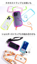 iFace Reflection Neo 強化ガラスクリアケース ネオンカラーのストラップと合わせて便利に使えるアクセサリー