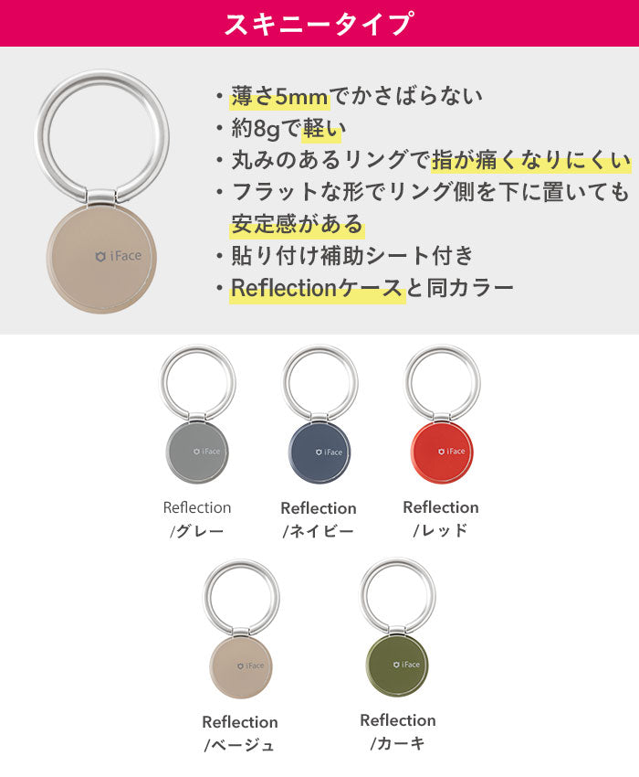 【正規通販】iFace Finger Ring Holder インナーサークルタイプ(Reflectionカラー)｜スマホケース・スマホカバー・iPhoneケース通販のHamee