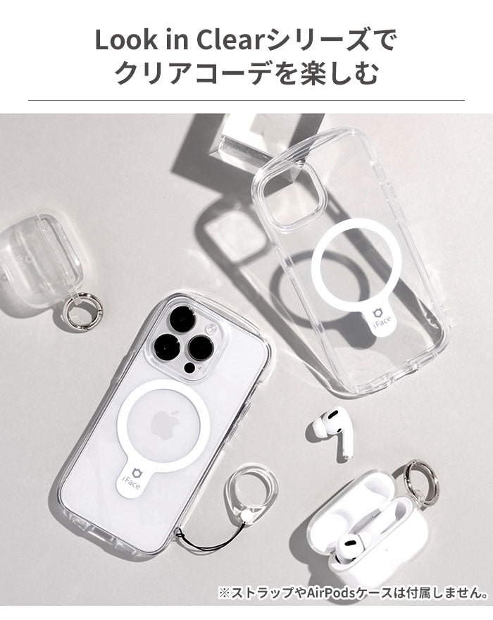 [iPhone 15/15 Pro/15 Plus/15 Pro Max/14/14 Pro/13/13 Pro専用]iFace Look in Clear Hybrid Magneticケース(クリア)