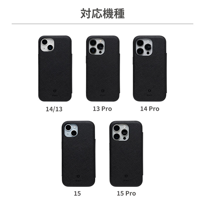 [iPhone 15/15 Pro/14/14 Pro/13/13 Pro専用]iFace Cardina 2nd ダイアリーケース