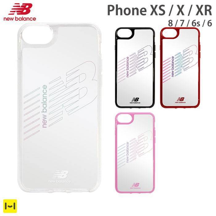 [iPhone XS/X/XR/8/7/6s/6 ケース]New Balance/ニューバランス ハイブリッドサイドカラークリア iPhoneケース