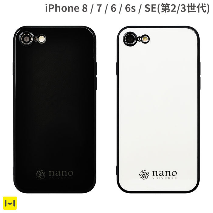 nano universe ナノユニバース ブラックメタルフレーム TPUケース[iPhone 8 /7/6/6s/SE(第2/3世代)専用]