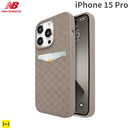 [iPhone 15 Pro専用]New Balance/ニューバランス カード収納付きケース(モノグラム/グレージュ)