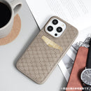 [iPhone 15 Pro専用]New Balance/ニューバランス カード収納付きケース(モノグラム/グレージュ)