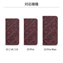 [iPhone 15/15 Pro/15 Pro Max/14/13専用]New Balance/ニューバランス スエード手帳型ケース スタンプロゴ