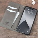 [iPhone 15/15 Pro/15 Pro Max/14/13専用]New Balance/ニューバランス スエード手帳型ケース スタンプロゴ