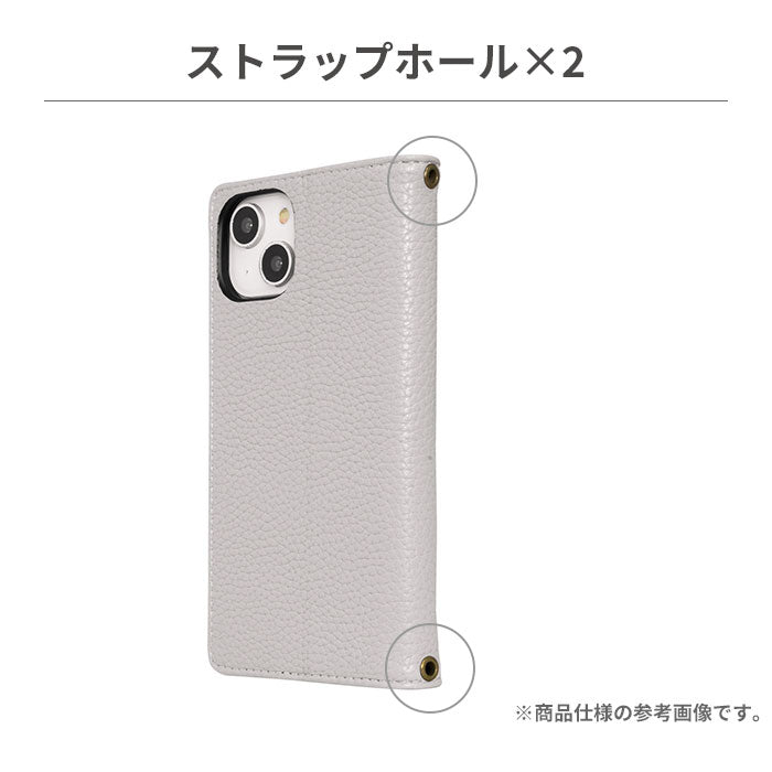 [iPhone 15/14/13専用]nano universe ナノユニバース シンプルロゴ 手帳型ケース