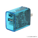 Melia クリアAC充電器 Type-A&Type-C 2ポートPD対応