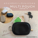 Melia スクエア型 PUザー マルチポーチ
